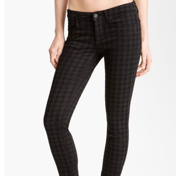 Rich & Skinny Houndstooth Skinny Jean Size 26 EUC - Picture 1 of 10